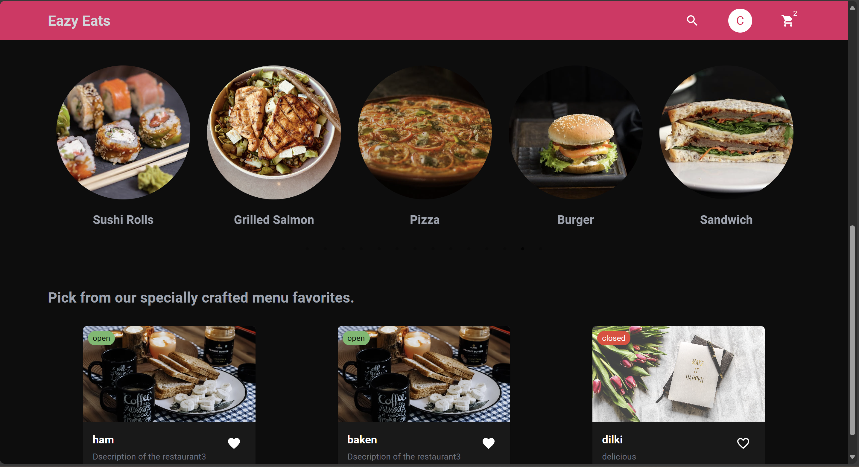 Eazy-Eats - Online Food Ordering System